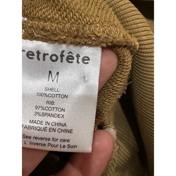 Retrofête DARCY TERRY Caramel Mini SWEATSHIRT DRESS size M - Picture 11 of 12